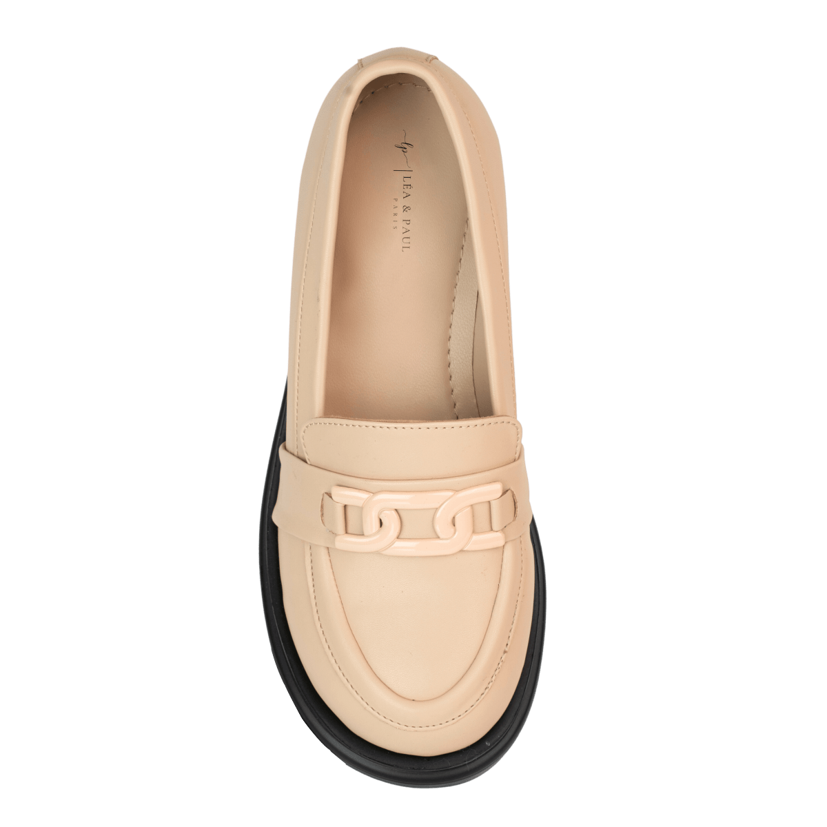 Mocassins en cuir pour femme – Beige – Odette - Lea & Paul Maroc