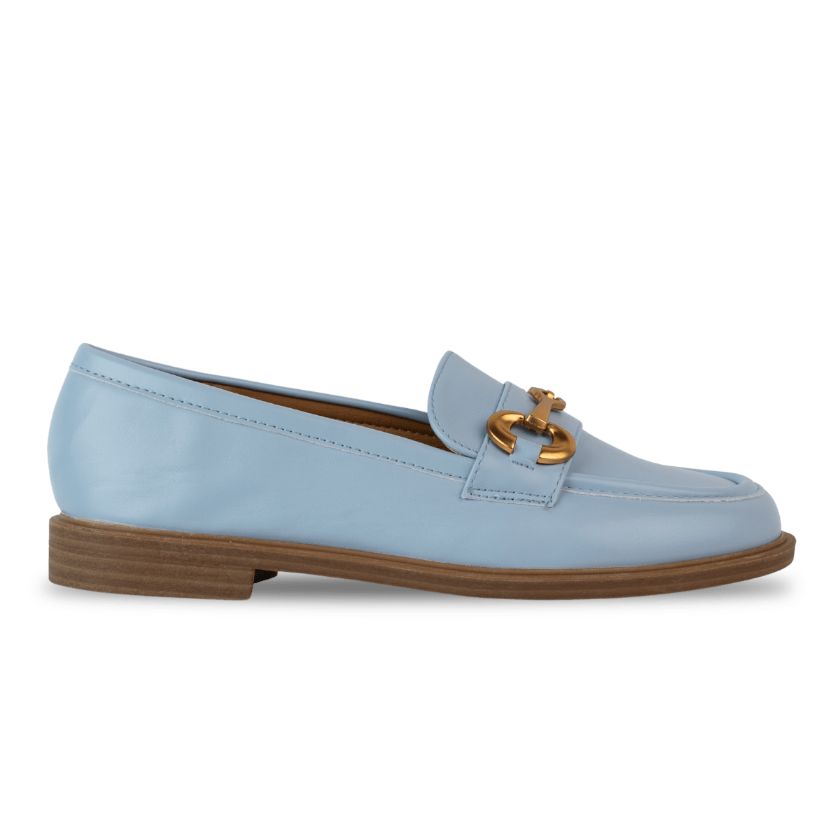 Mocassins en cuir pour femme – Bleu pastel – Lola - Lea & Paul Maroc