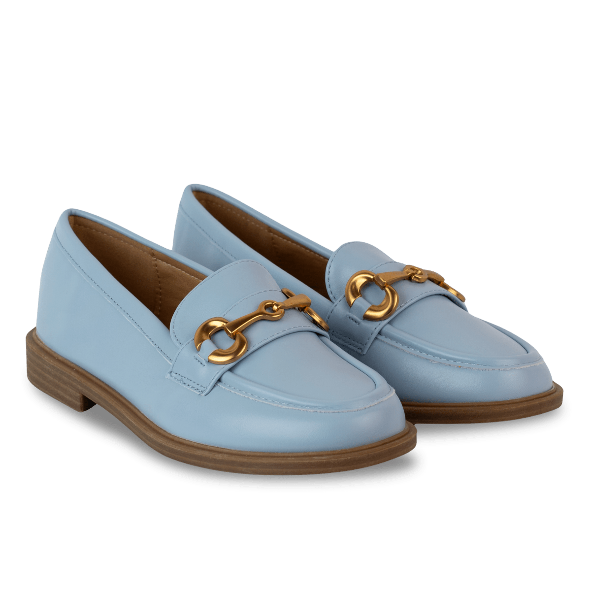 Mocassins en cuir pour femme – Bleu pastel – Lola - Lea & Paul Maroc