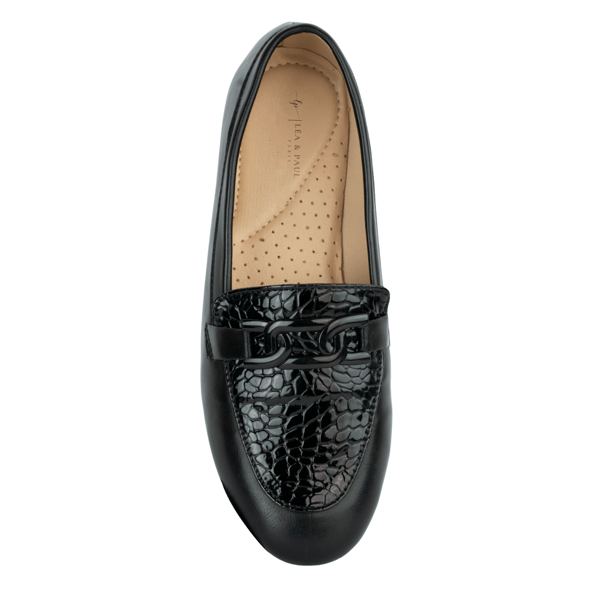 Mocassins en cuir pour femme – Noir – Brigitte - Lea & Paul Maroc