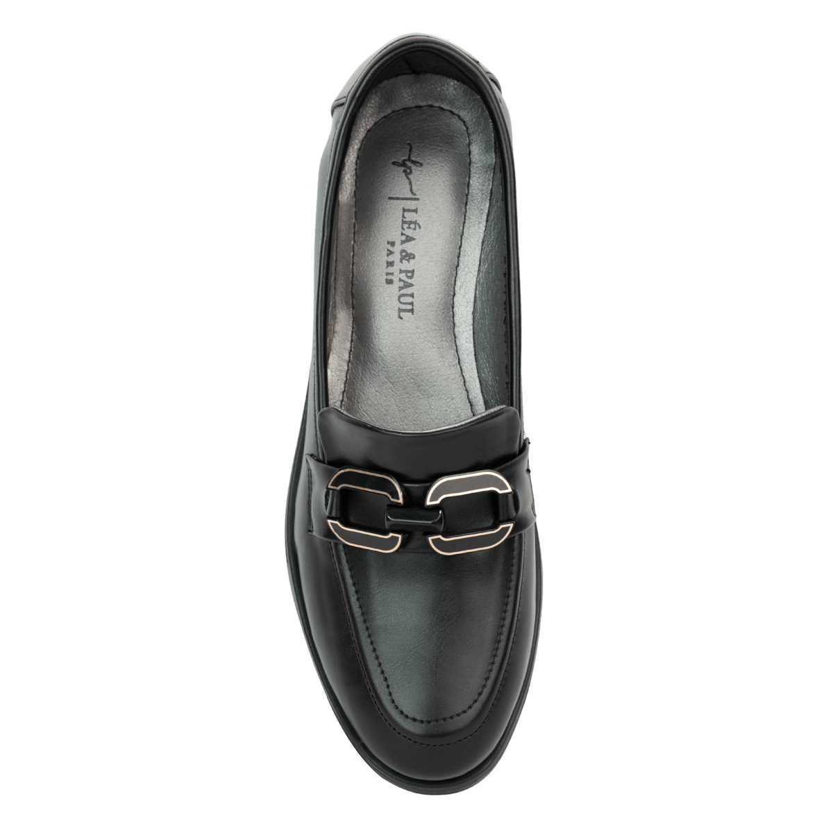 Mocassins en cuir pour femme – Noir – Eliane - Lea & Paul Maroc
