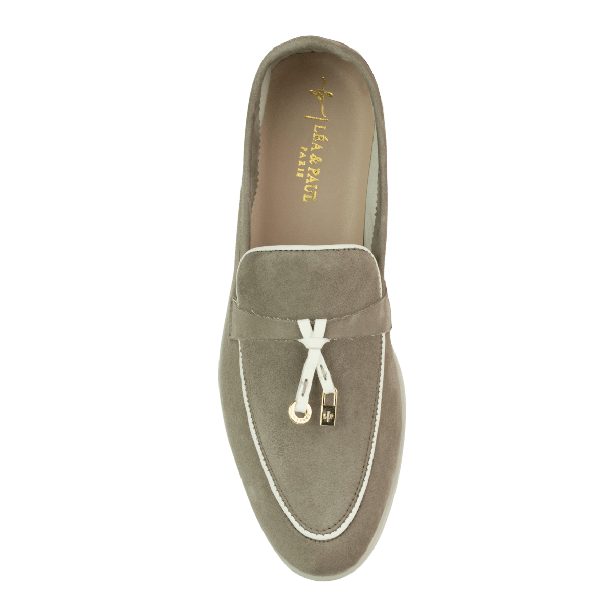 Mocassins en cuir pour femme – Taupe – Amorette - Lea & Paul Maroc