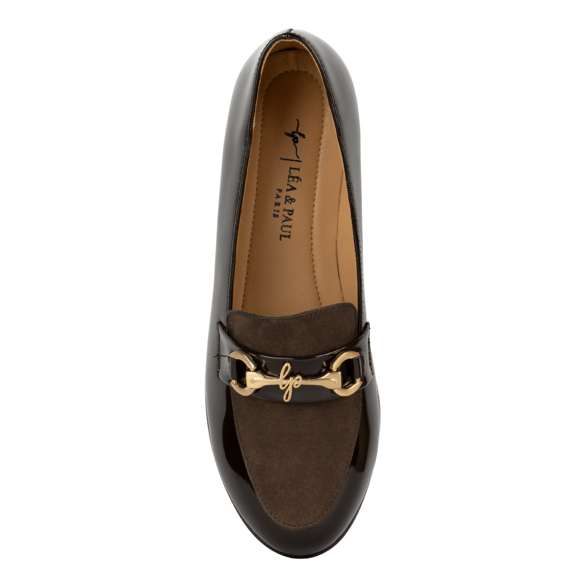 Mocassins en cuir vernis pour femme – Marron – Aurelia - Lea & Paul Maroc