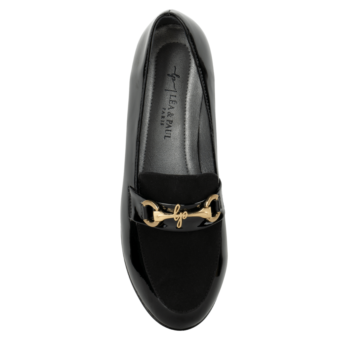 Mocassins en cuir vernis pour femme – Noir – Aurelia - Lea & Paul Maroc