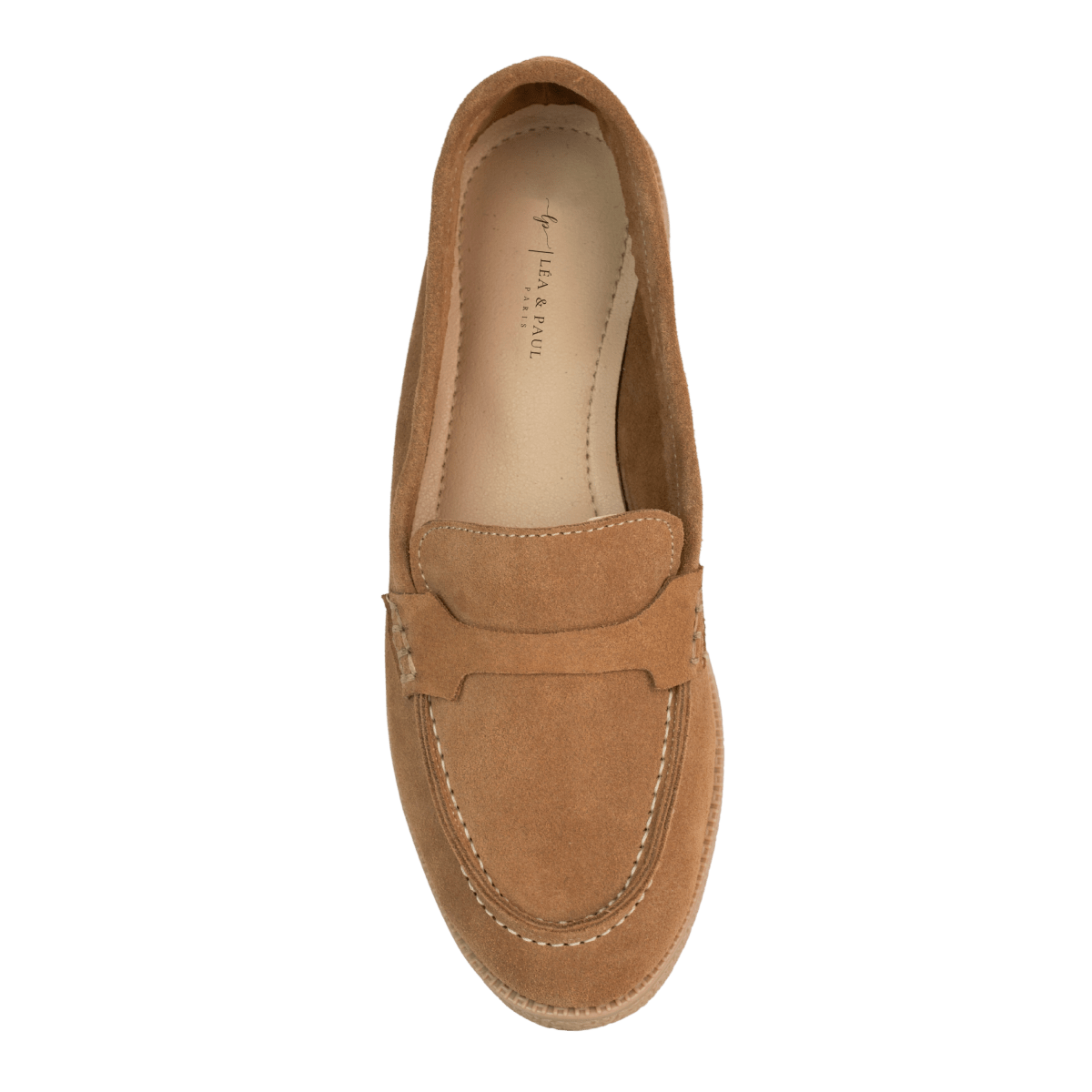 Mocassins en daim pour femme – Camel – Giselle - Lea & Paul Maroc