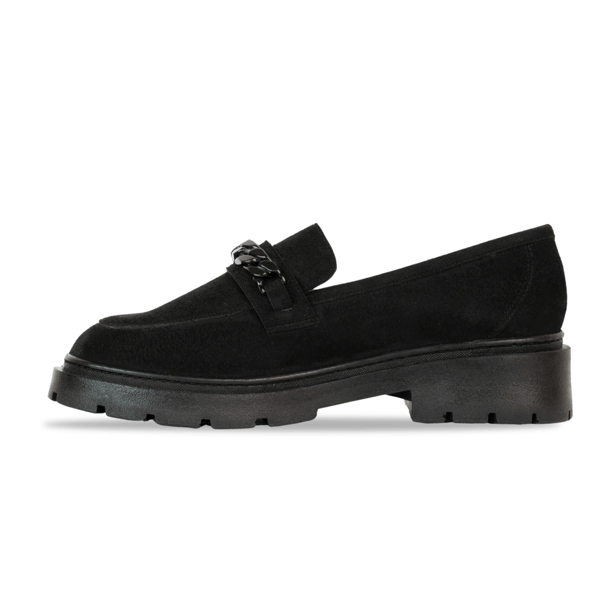 Mocassins en daim pour femme – Noir – Sabine - Lea & Paul Maroc