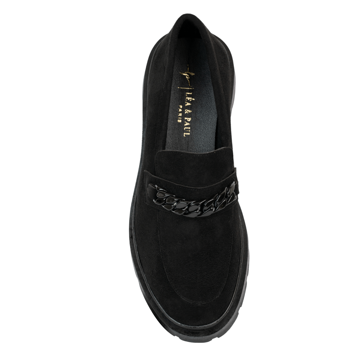 Mocassins en daim pour femme – Noir – Sabine - Lea & Paul Maroc