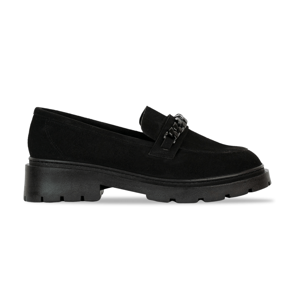 Mocassins en daim pour femme – Noir – Sabine - Lea & Paul Maroc