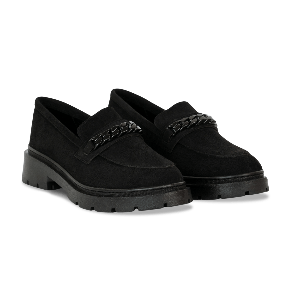 Mocassins en daim pour femme – Noir – Sabine - Lea & Paul Maroc