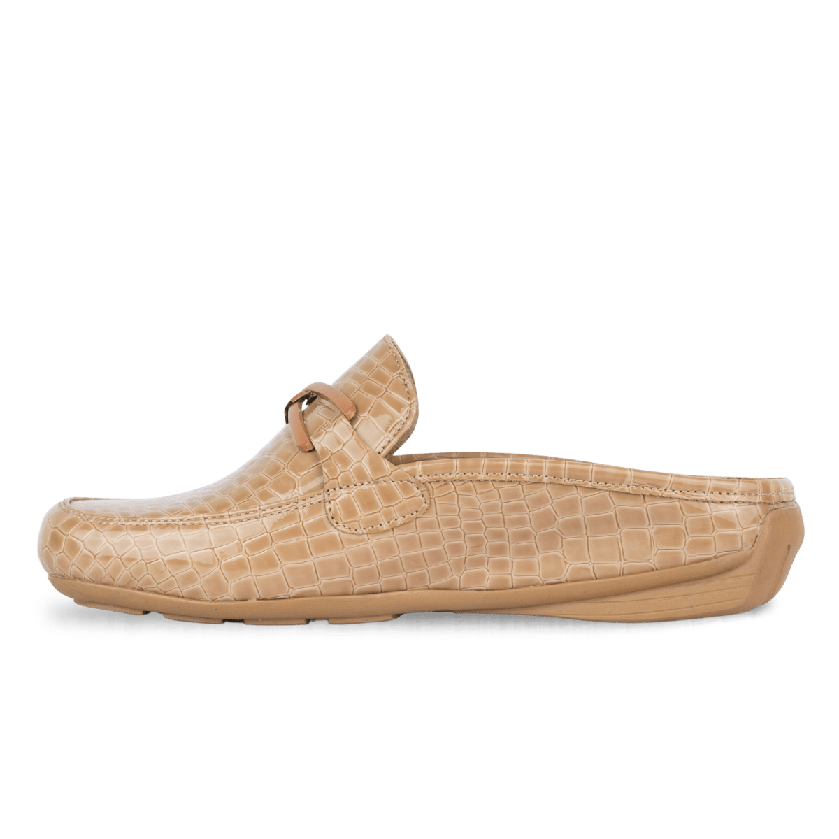 Mules en cuir pour femme – Beige croco – Marine - Lea & Paul Maroc