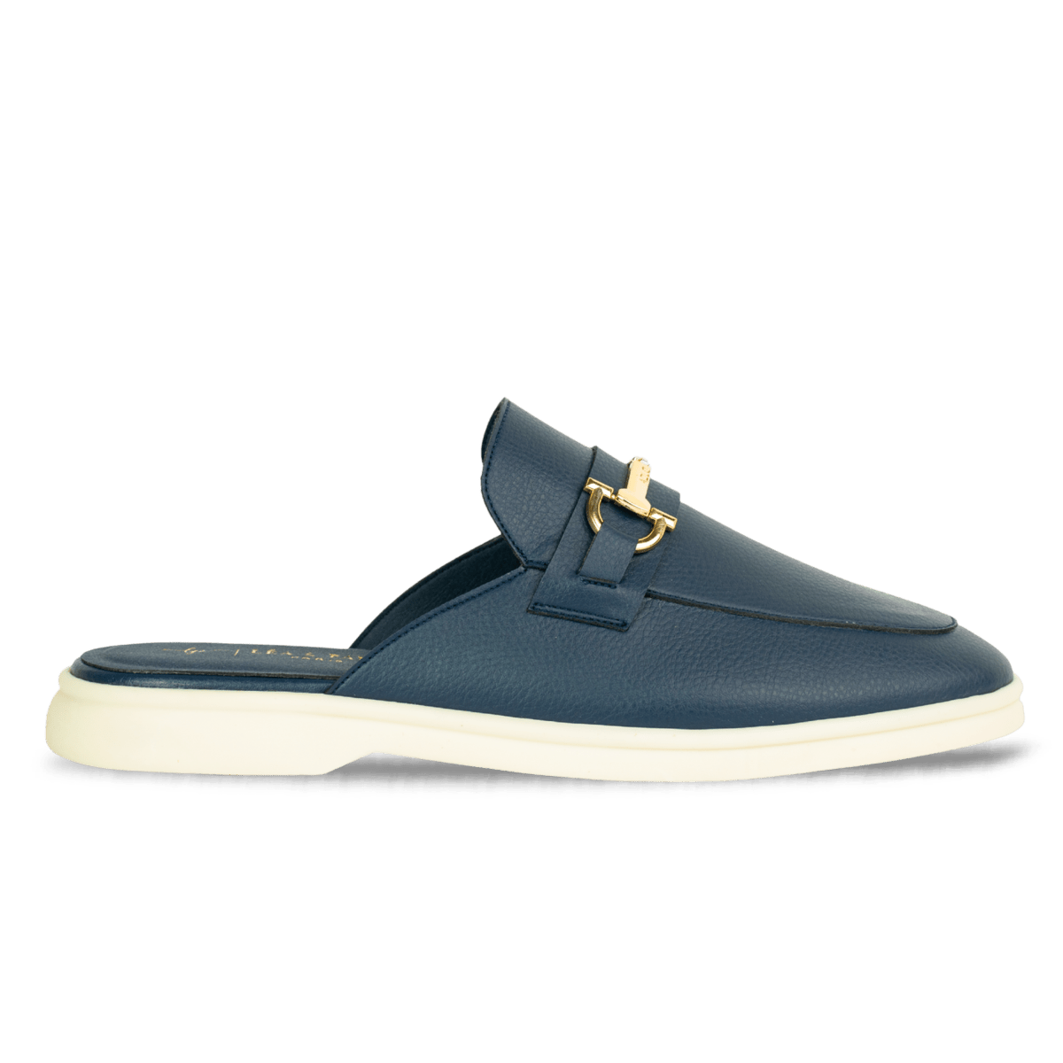 Mules en cuir pour femme – Bleu marine – Gloria - Lea & Paul Maroc