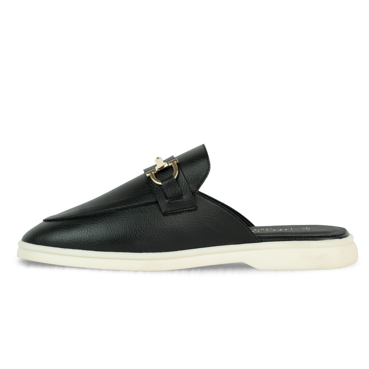 Mules en cuir pour femme – Noir – Gloria - Lea & Paul Maroc