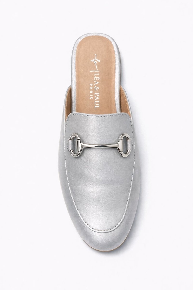 Mules en Cuir pour femme – Silver – Layali - Lea & Paul Maroc