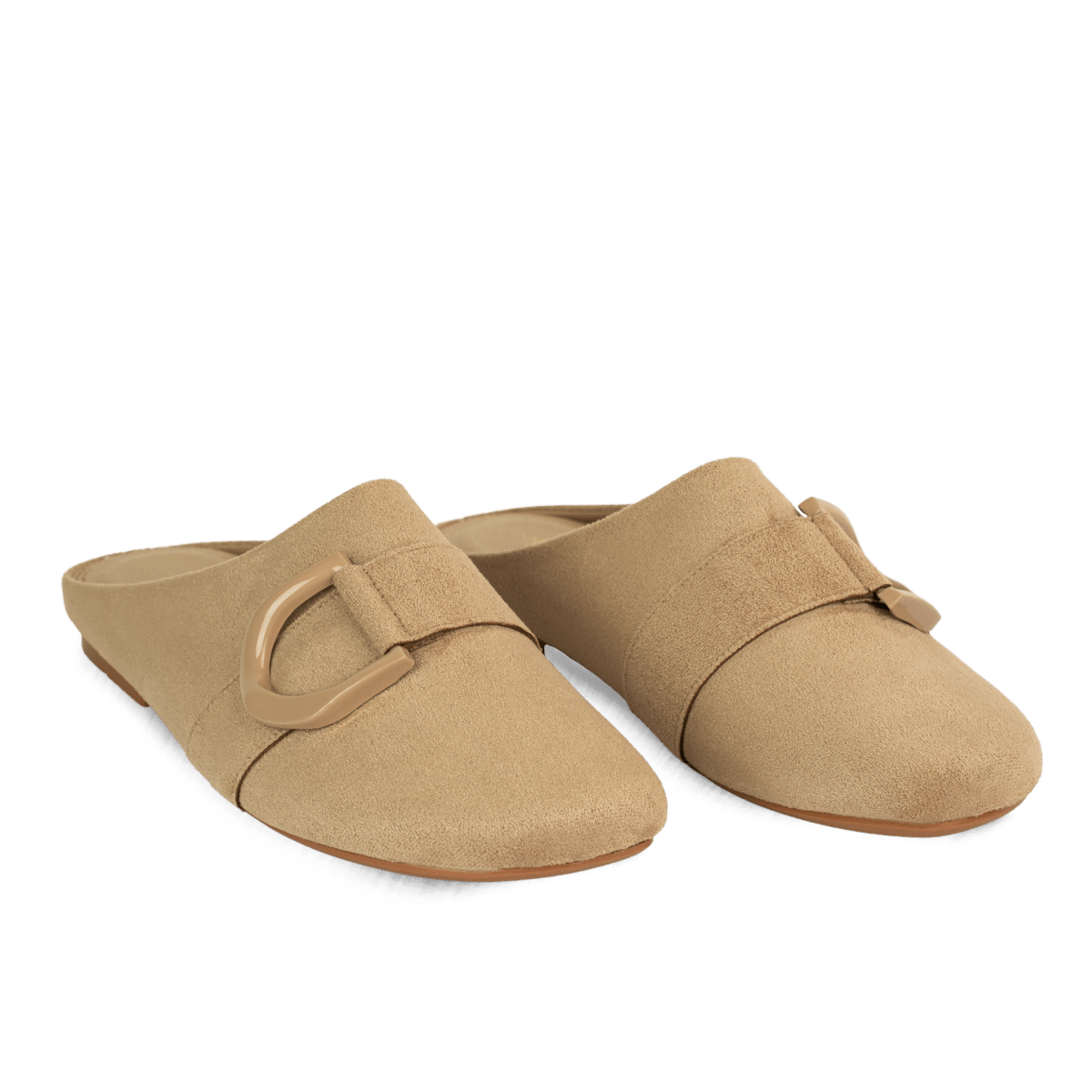 Mules en daim pour femme – Beige – Ambre - Lea & Paul Maroc