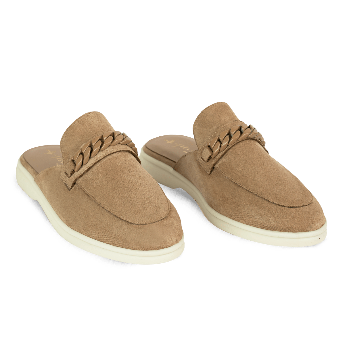Mules en daim pour femme – Beige – Diva - Lea & Paul Maroc