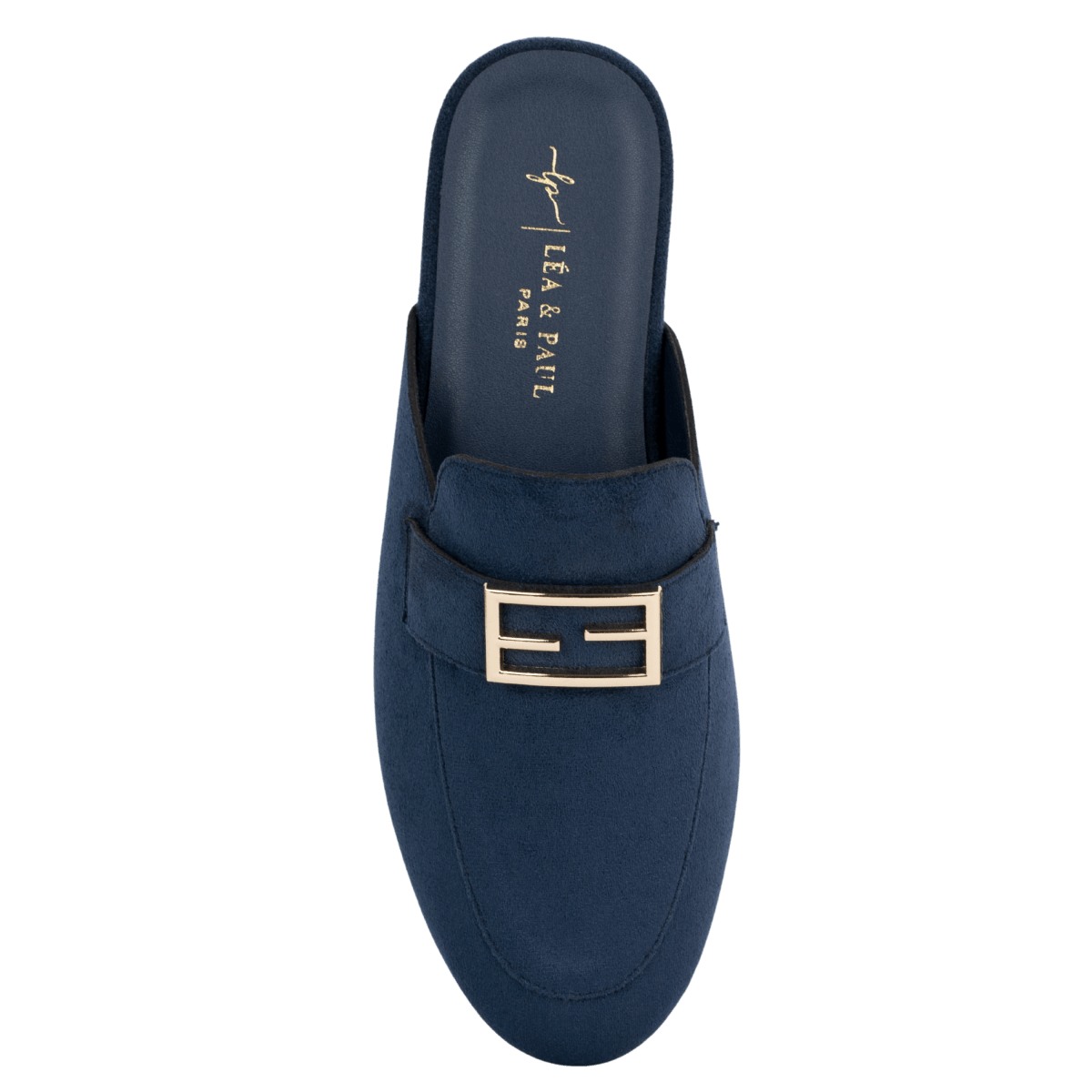 Mules en daim pour femme – Bleu marine – Margot - Lea & Paul Maroc