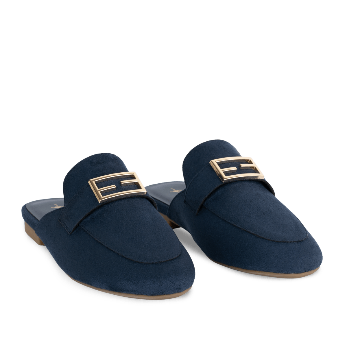 Mules en daim pour femme – Bleu marine – Margot - Lea & Paul Maroc