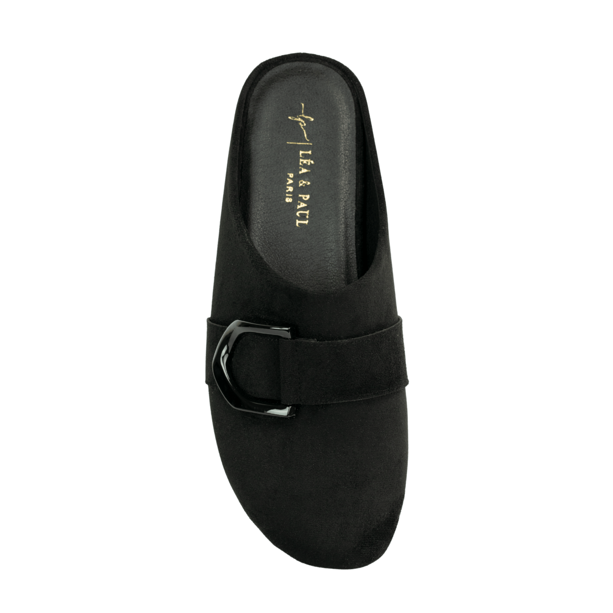 Mules en daim pour femme – Noir – Ambre - Lea & Paul Maroc