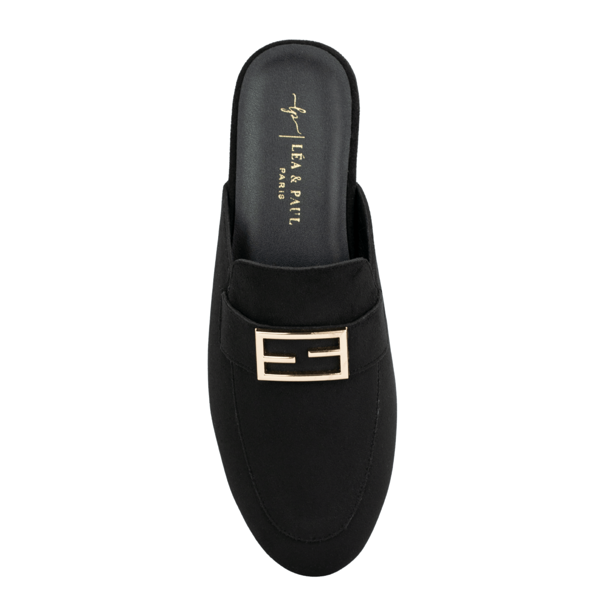 Mules en daim pour femme – Noir – Margot - Lea & Paul Maroc