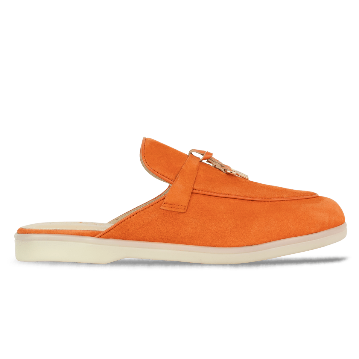 Mules en daim pour femme – Orange brûlé – Valentina - Lea & Paul Maroc