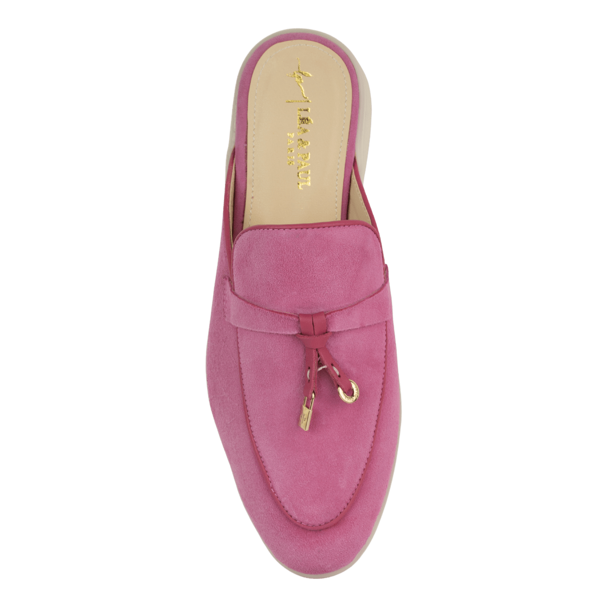 Mules en daim pour femme – rose fuchsia – Valentina - Lea & Paul Maroc