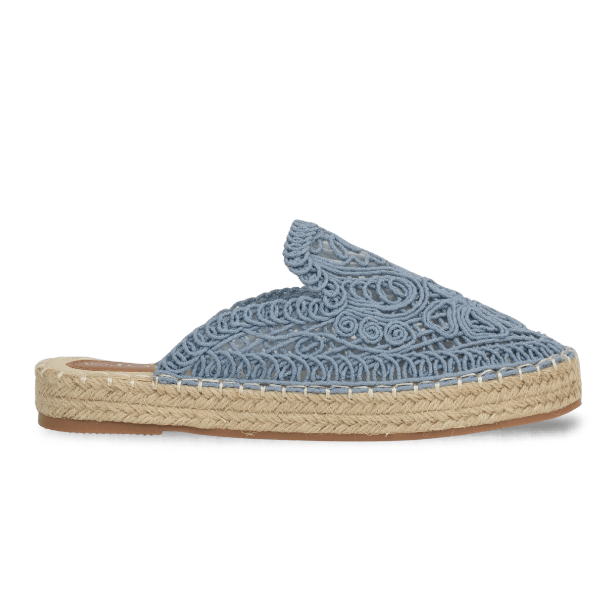Mules tressées en corde pour femme – Bleu ciel – Lorena - Lea & Paul Maroc