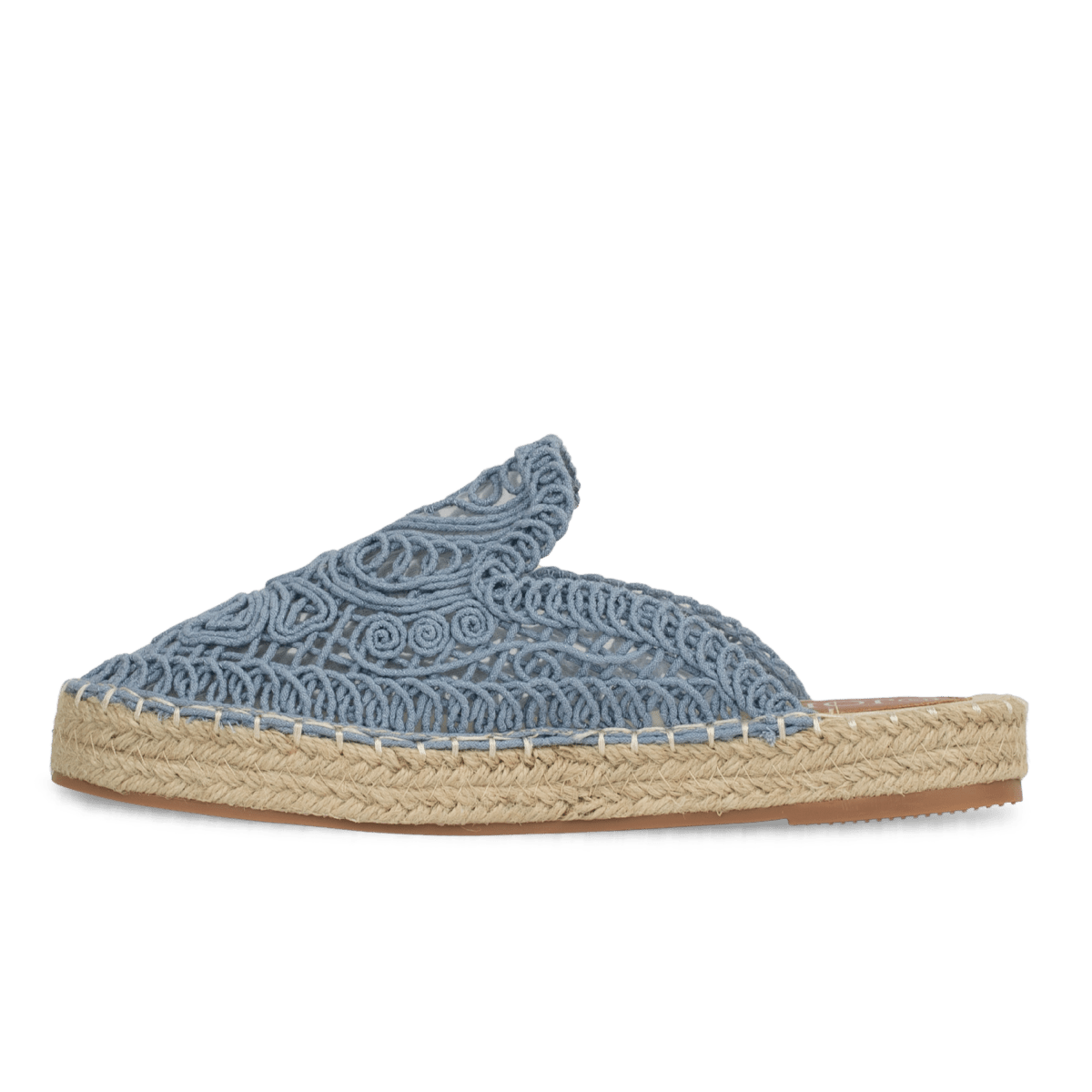 Mules tressées en corde pour femme – Bleu ciel – Lorena - Lea & Paul Maroc