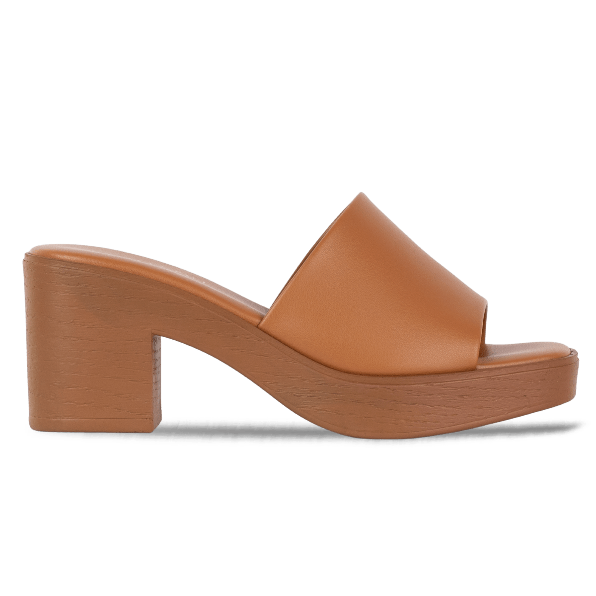 Sabots à talon en cuir pour femme – Marron – Anouk - Lea & Paul Maroc