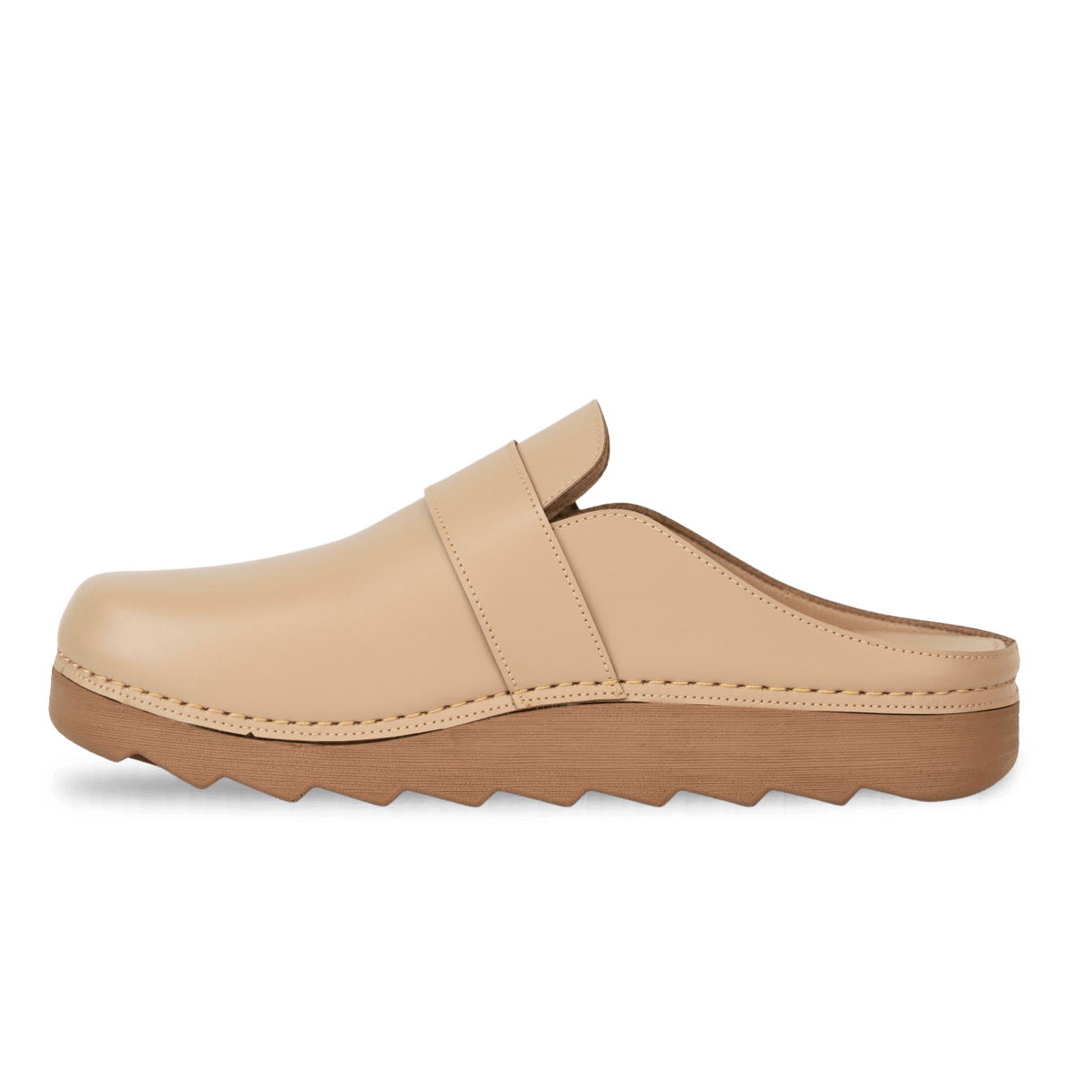 Sabots en cuir pour femme – Beige – Véronique - Lea & Paul Maroc