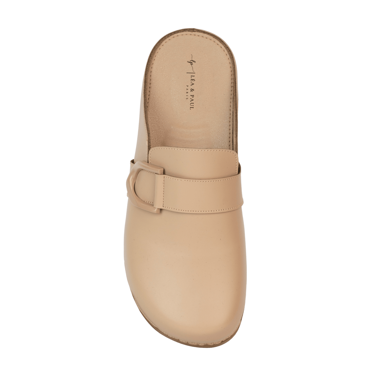 Sabots en cuir pour femme – Beige – Véronique - Lea & Paul Maroc