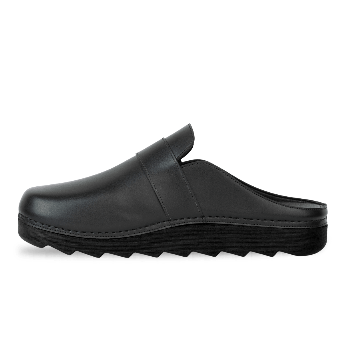 Sabots en cuir pour femme – Noir – Véronique - Lea & Paul Maroc