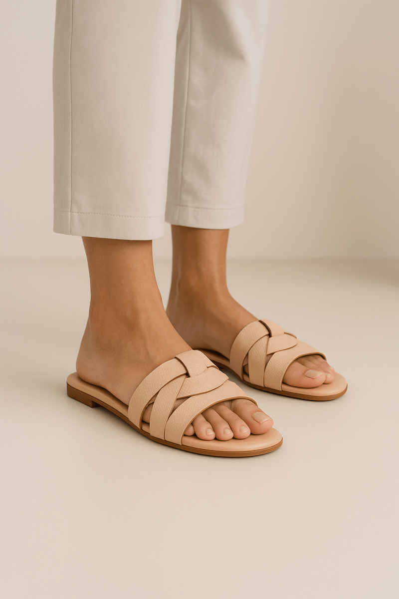 Sandales en cuir pour femme – Beige – Seraphine - Lea & Paul Maroc
