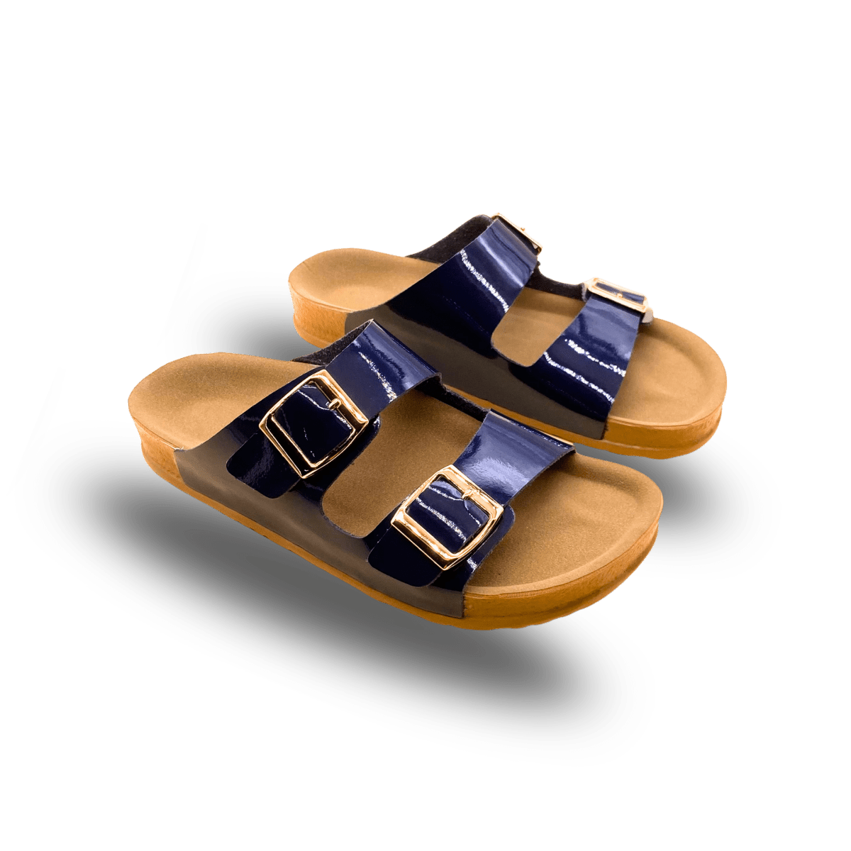 Sandales en cuir pour femme – Bleu Marine – Marielle - Lea & Paul Maroc