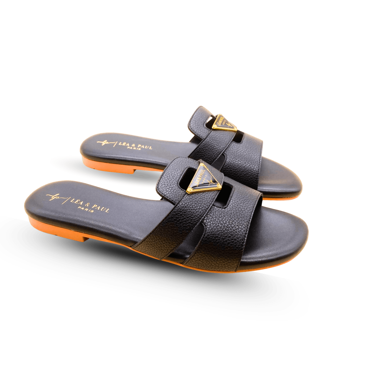 Sandales en cuir pour femme – Noir – Audrey - Lea & Paul Maroc