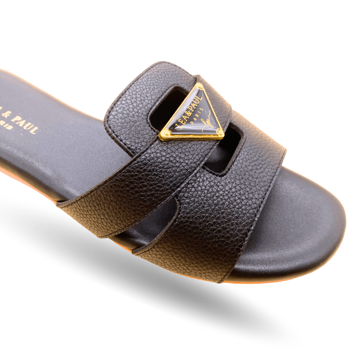 Sandales en cuir pour femme – Noir – Audrey - Lea & Paul Maroc
