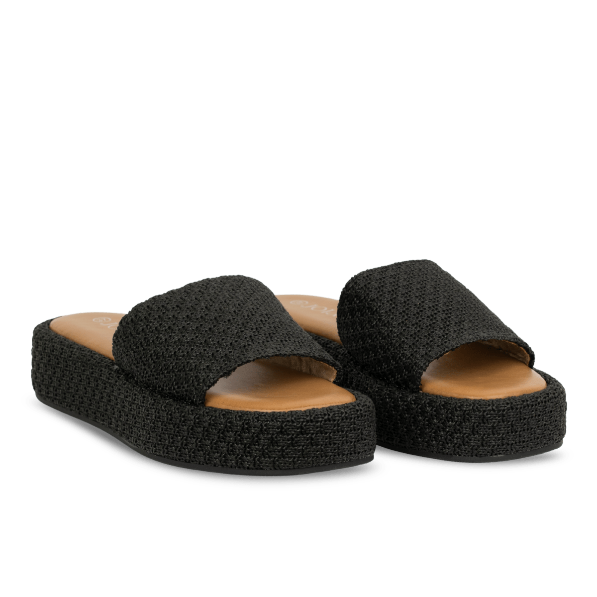 Sandales en tissus pour femme – Noir – Rosalie - Lea & Paul Maroc