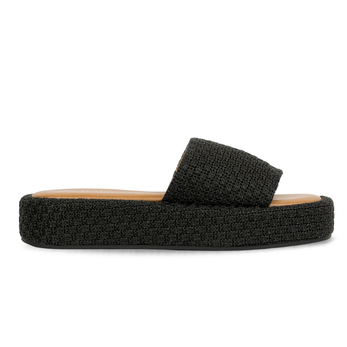 Sandales en tissus pour femme – Noir – Rosalie - Lea & Paul Maroc
