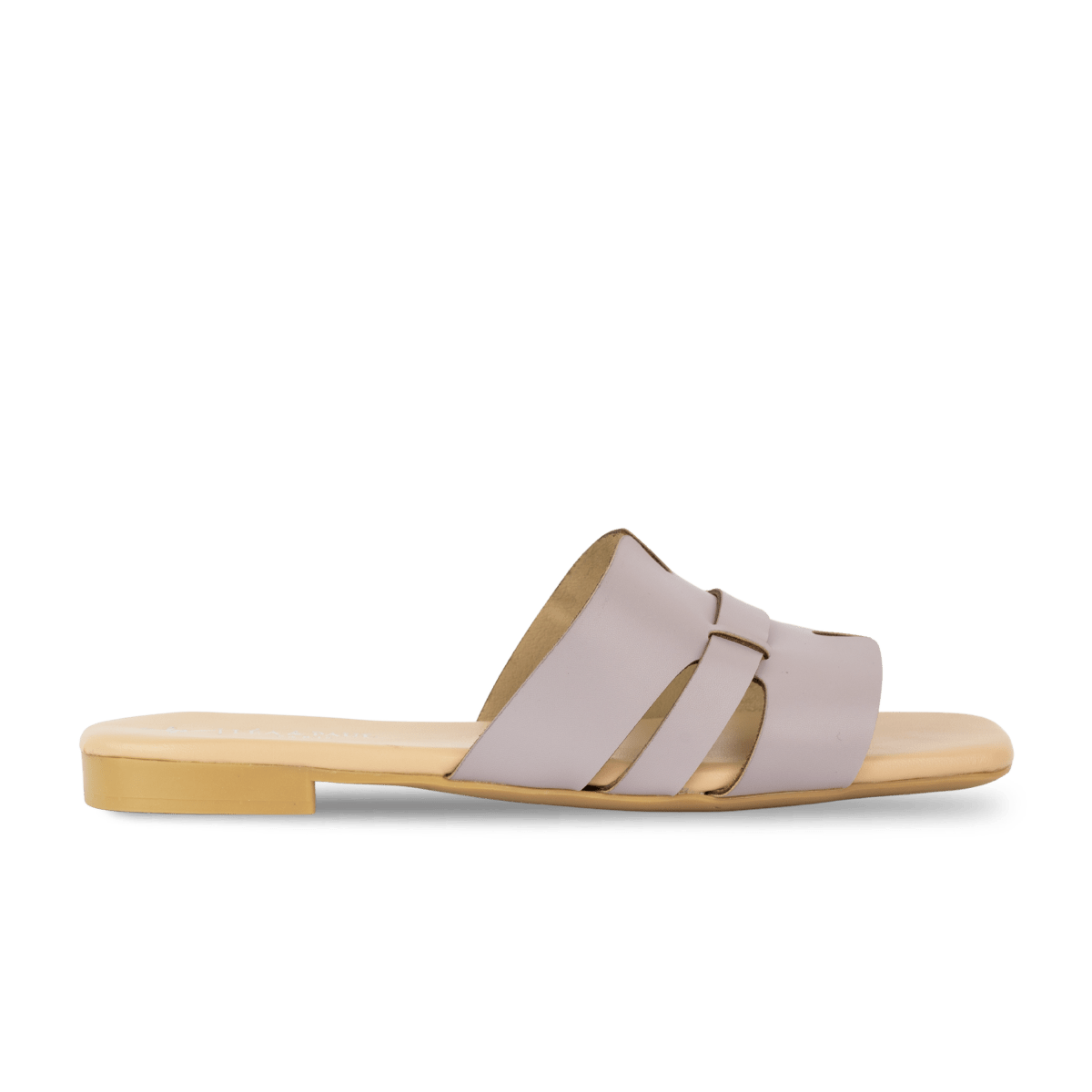 Sandales plates en cuir pour femme – Lavande – Camilla - Lea & Paul Maroc