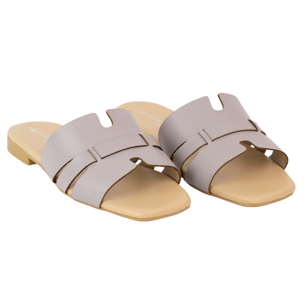 Sandales plates en cuir pour femme – Lavande – Camilla - Lea & Paul Maroc