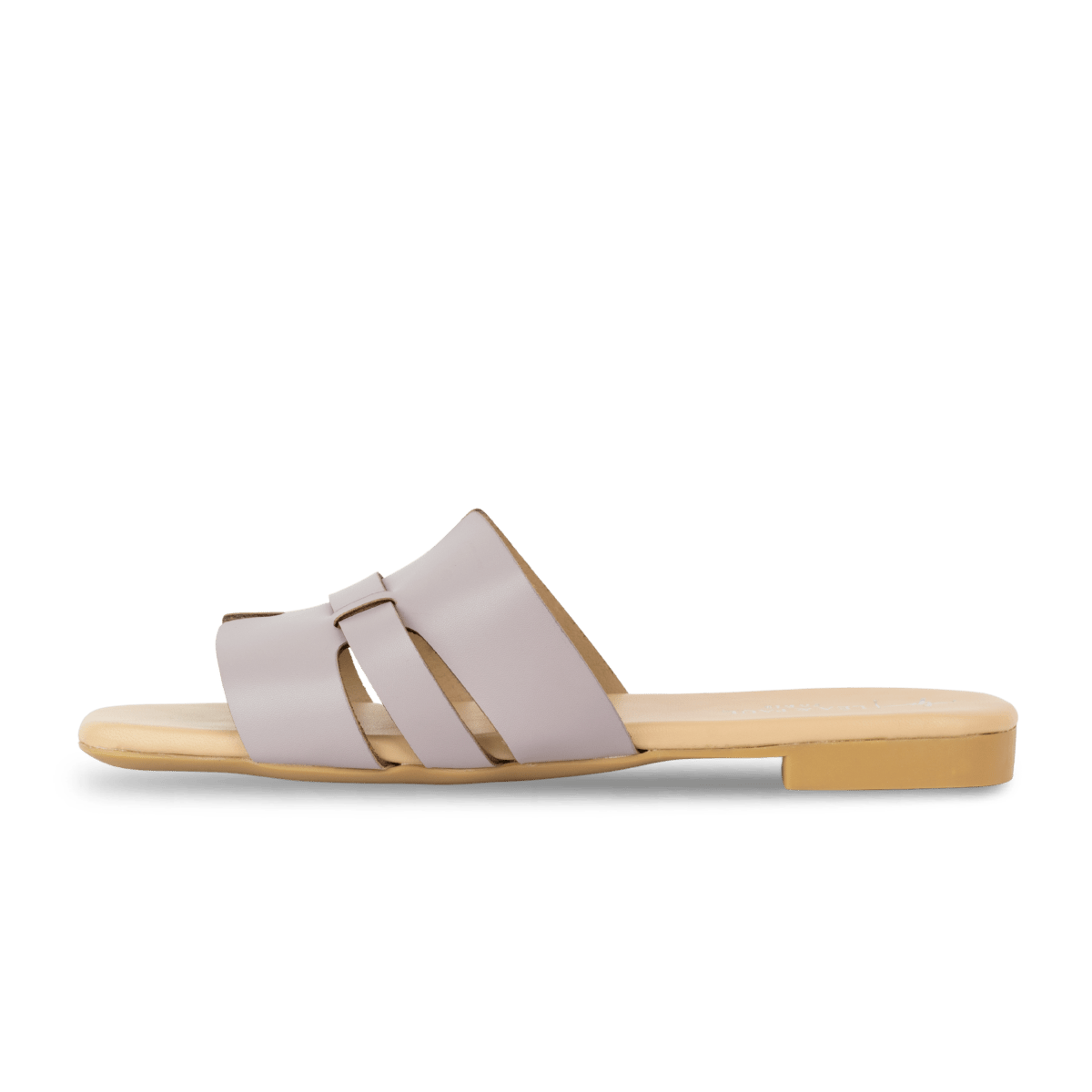 Sandales plates en cuir pour femme – Lavande – Camilla - Lea & Paul Maroc