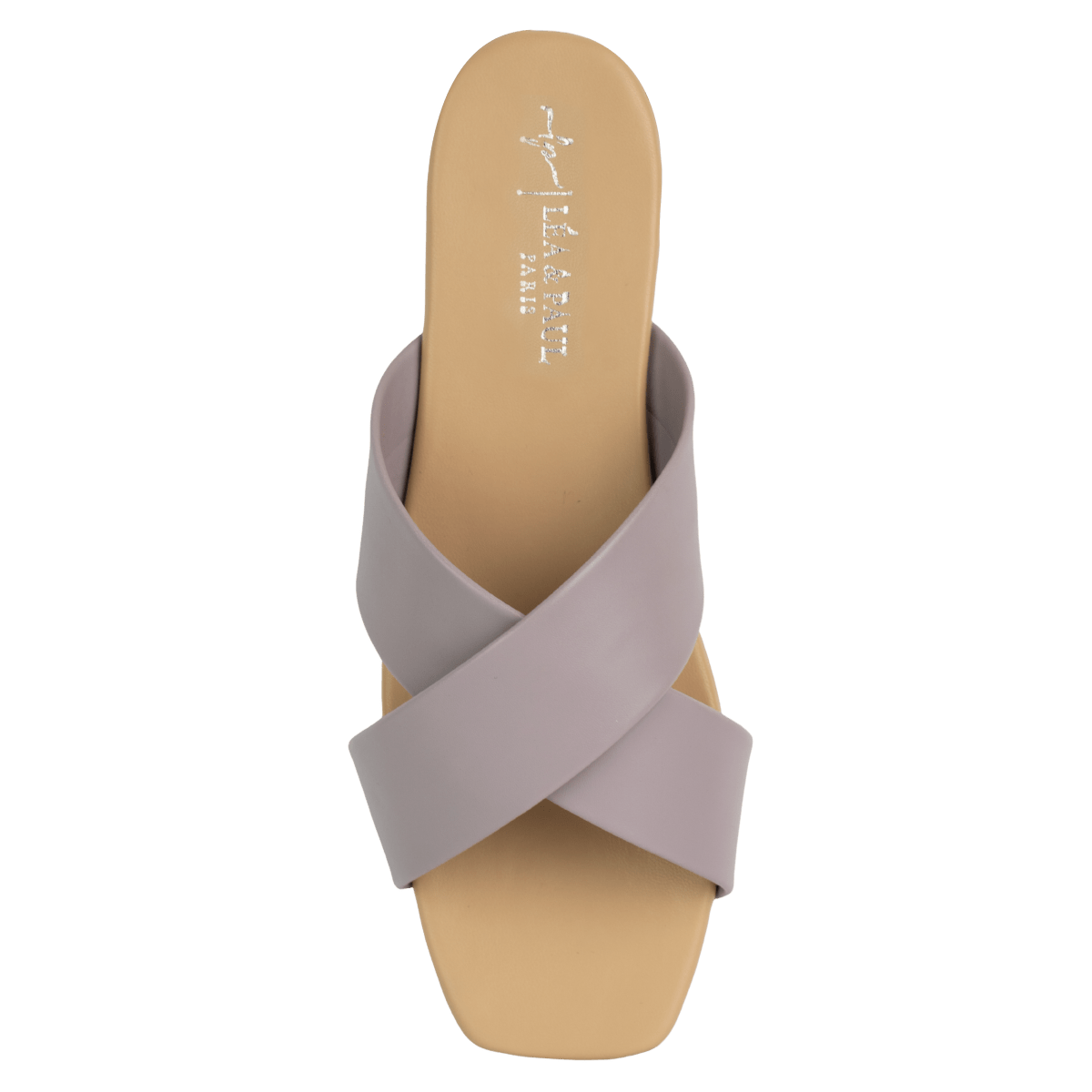 Sandales plates en cuir pour femme – Lavande – Lisandra - Lea & Paul Maroc
