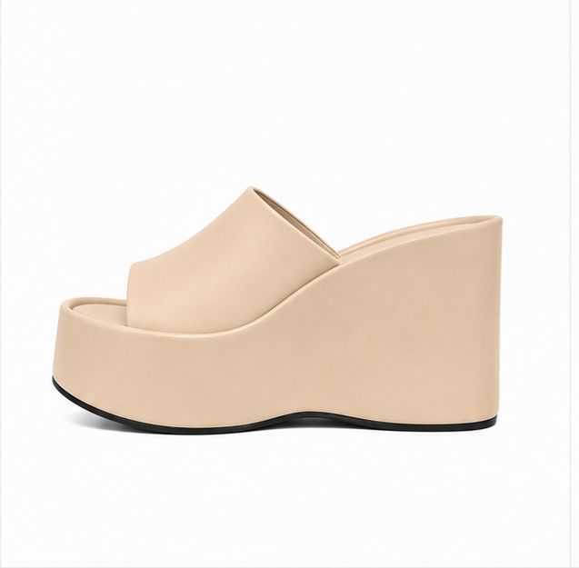 Sandales compensées pour femme – Beige – Vitoria