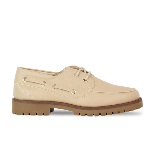 Paloma : Chaussure bateau femme beige