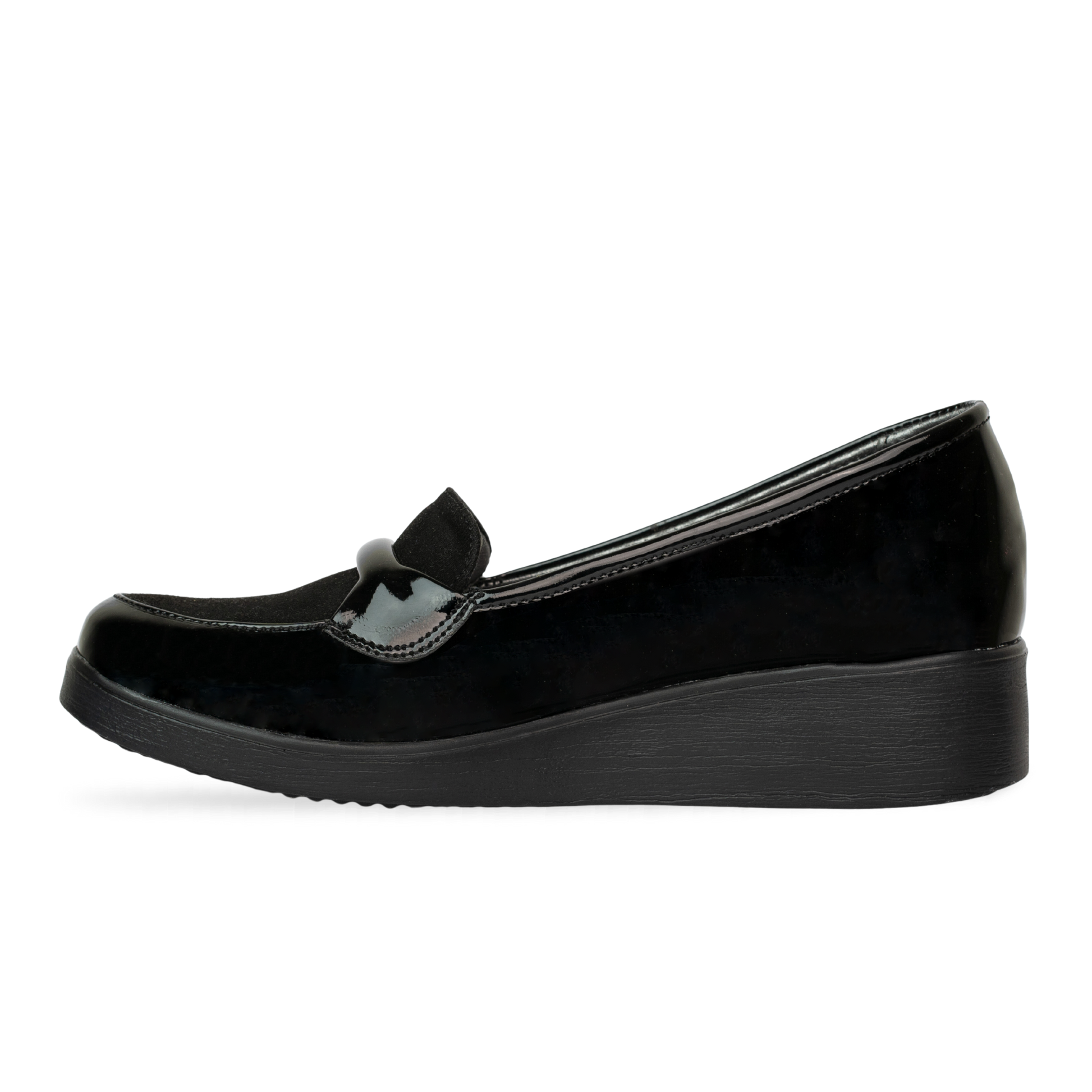 Hélène : Mocassin Femme Noir Vernis - Léa & Paul