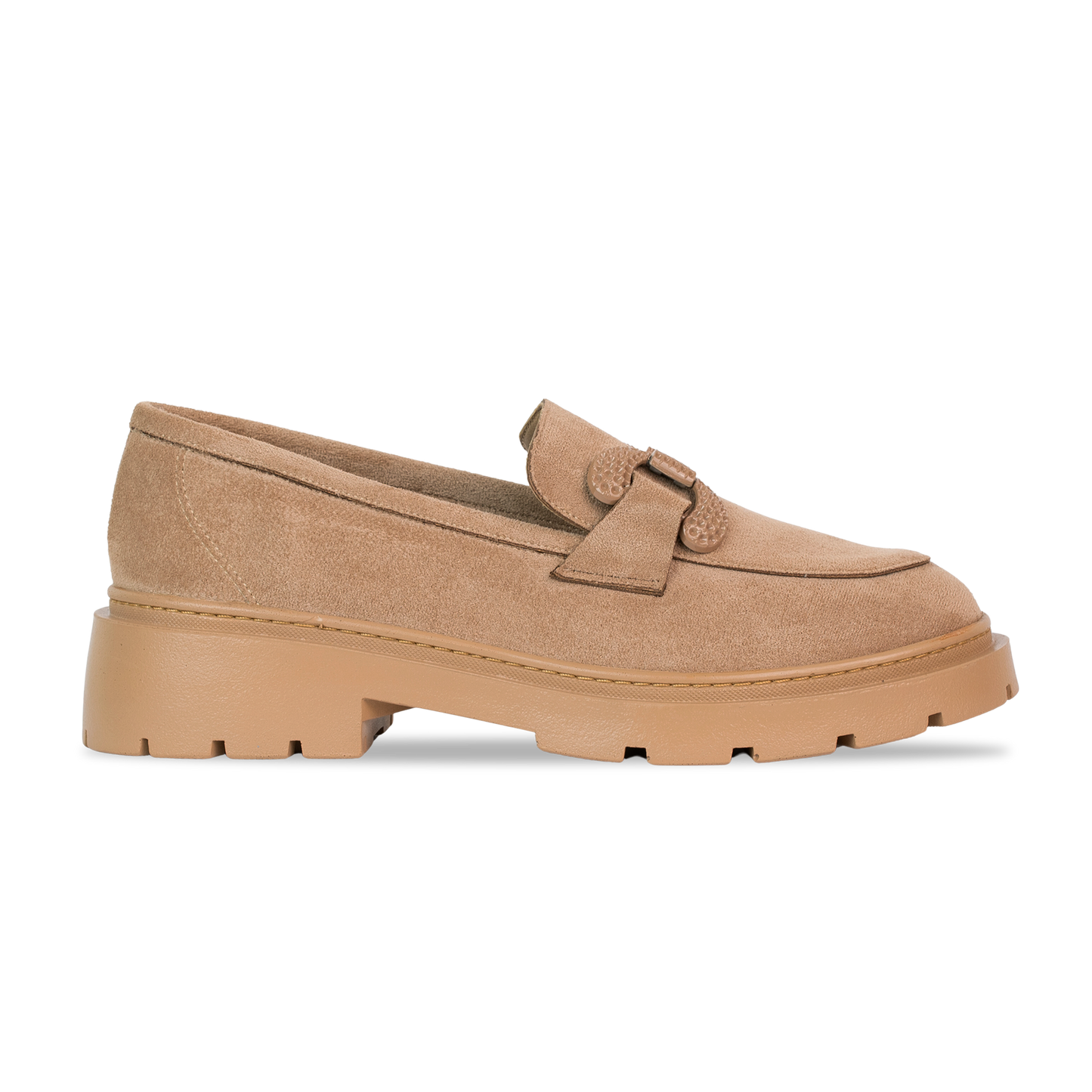 Édith : Mocassin femme Daim Beige - Léa & Paul