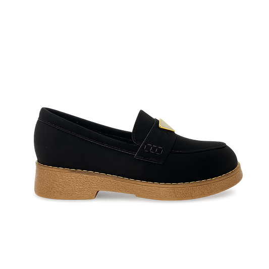 Mocassin en daim pour femmes noir - Armandine
