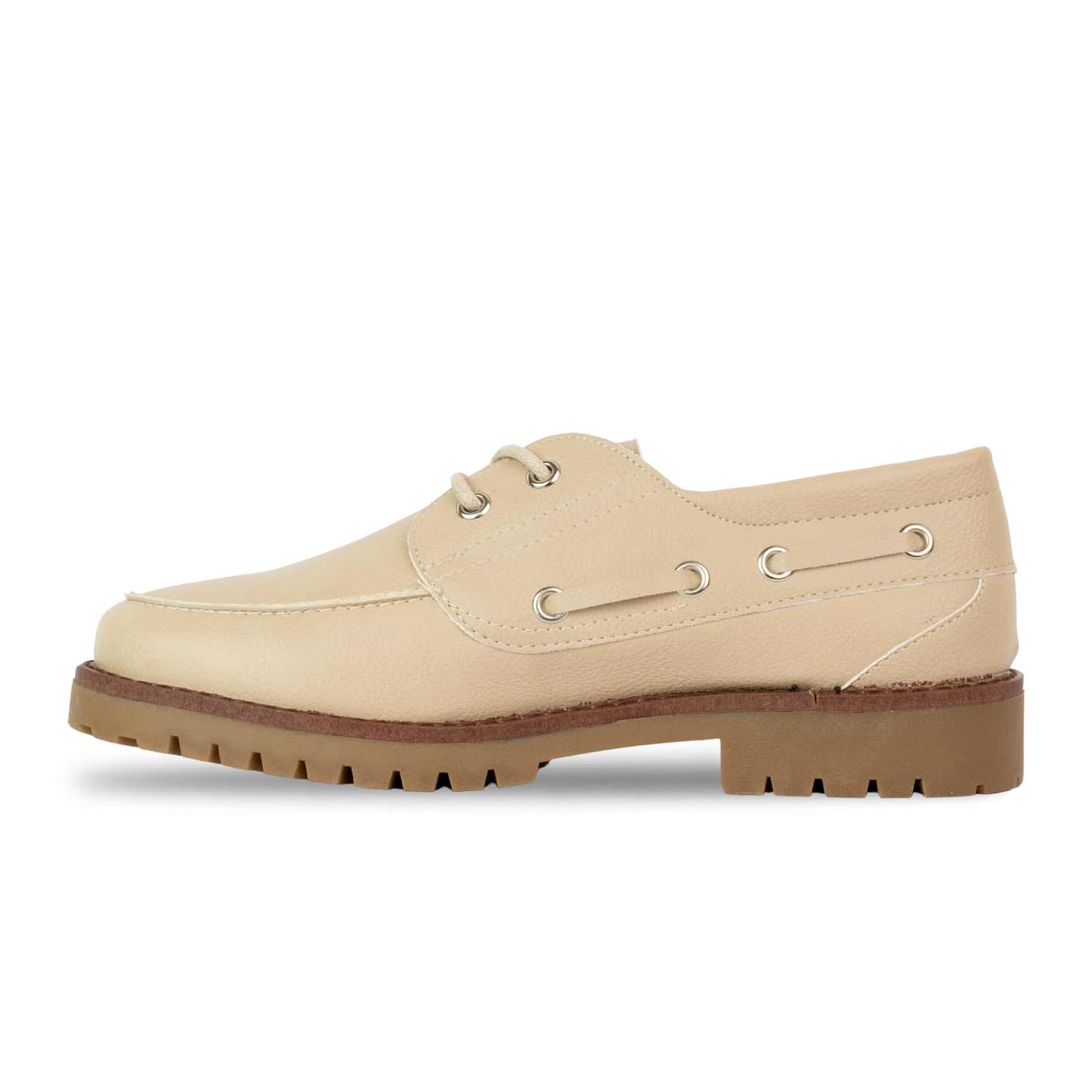Paloma : Chaussure bateau femme beige