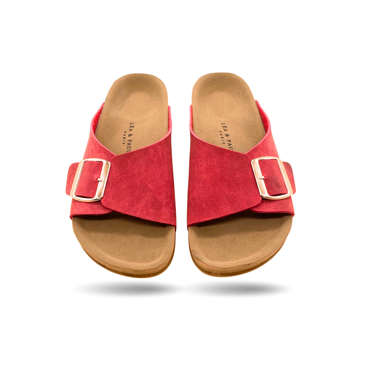 Sandales en daim pour femme – Rose – Angeline