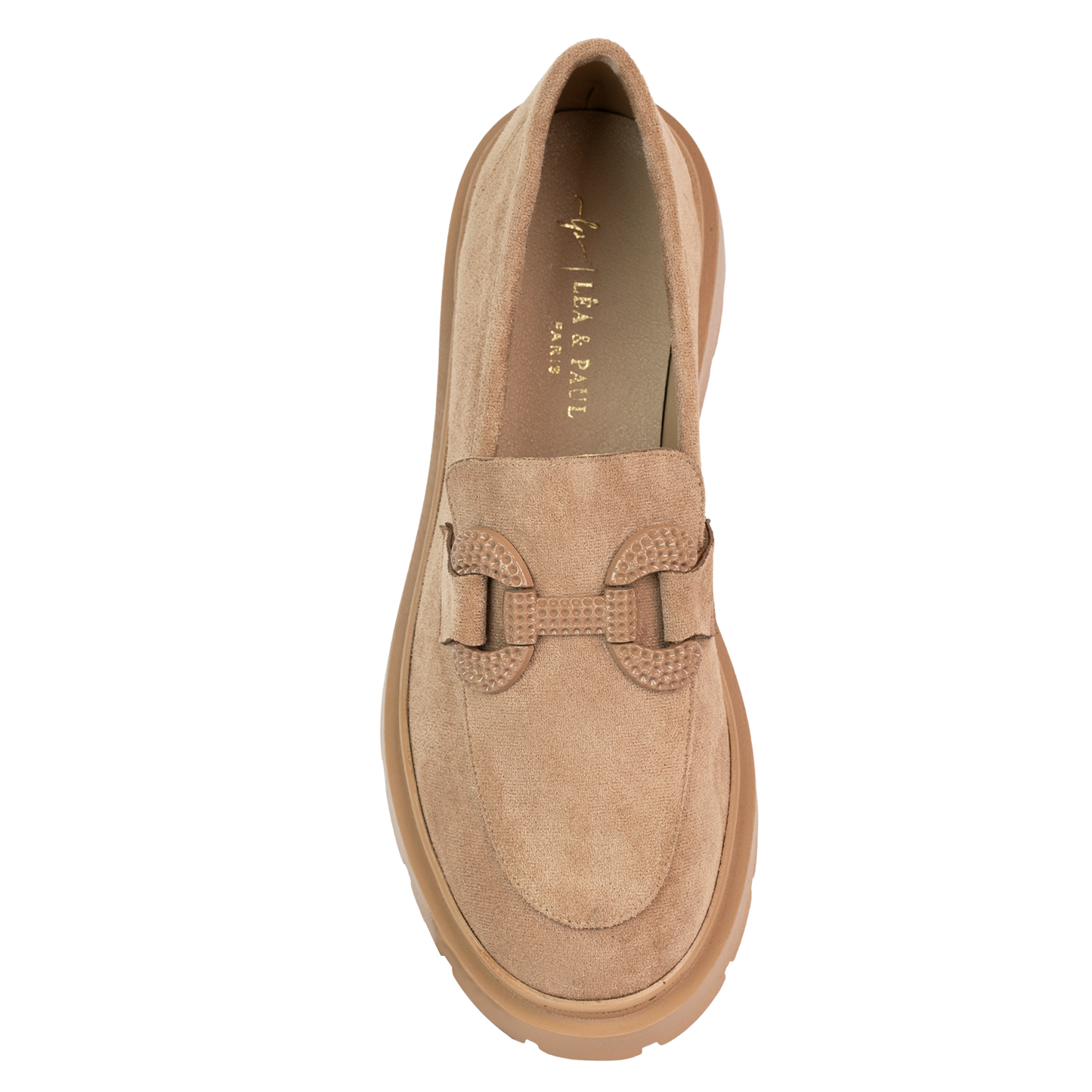 Édith : Mocassin femme Daim Beige - Léa & Paul