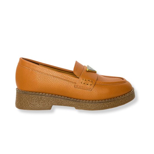 Mocassin en cuir pour femmes marron - Lucia